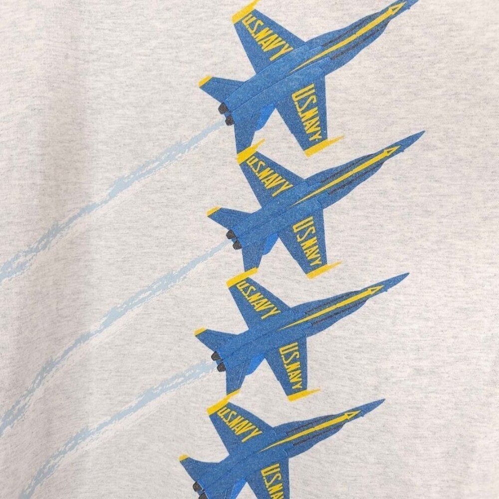 Minden Tahoe Airport T Shirt Mens Size XL Gray Aviation Roundup Blue Angels Navy - Picture 5 of 10